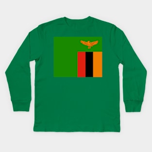 Zambia Flag Kids Long Sleeve T-Shirt